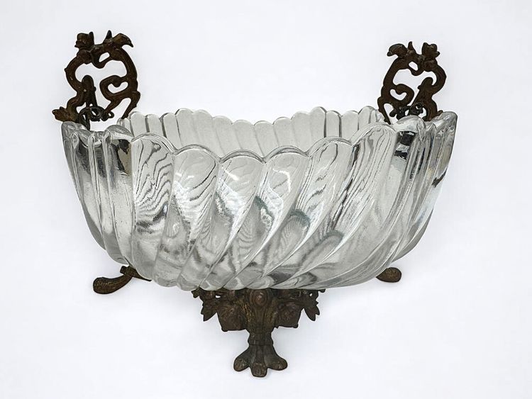 Baccarat - Crystal and bronze centerpiece from the Japanese period