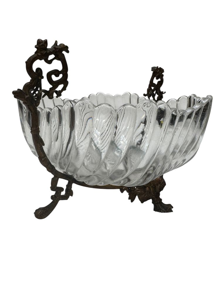 Baccarat - Crystal and bronze centerpiece from the Japanese period