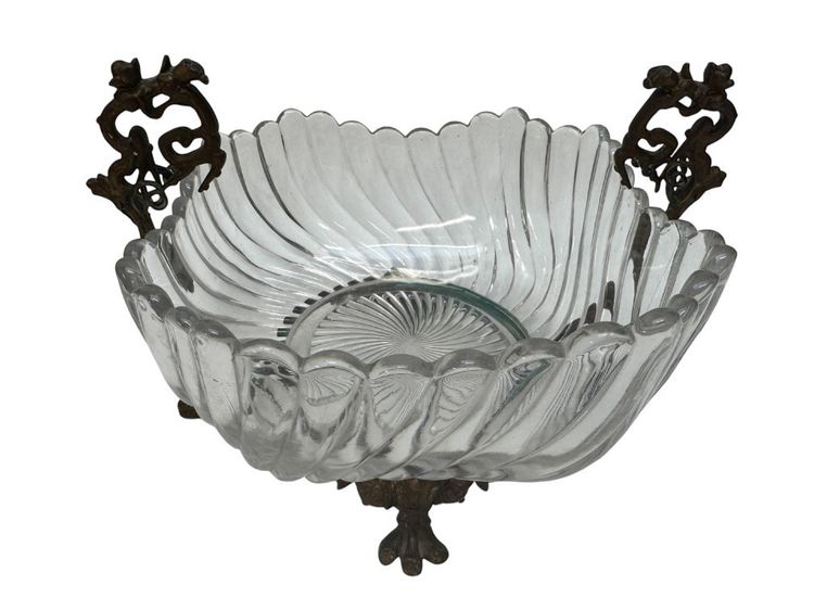 Baccarat - Crystal and bronze centerpiece from the Japanese period