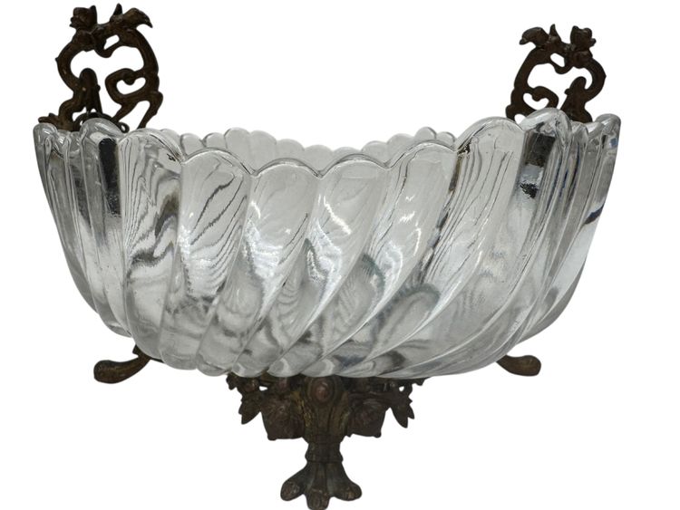 Baccarat - Crystal and bronze centerpiece from the Japanese period