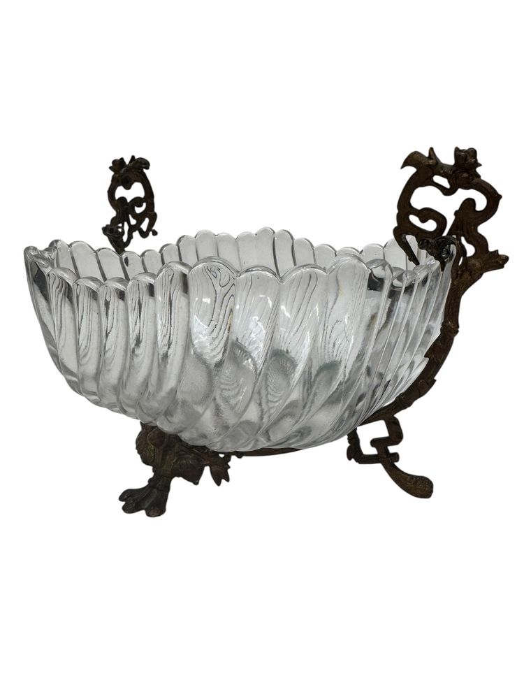 Baccarat - Crystal and bronze centerpiece from the Japanese period