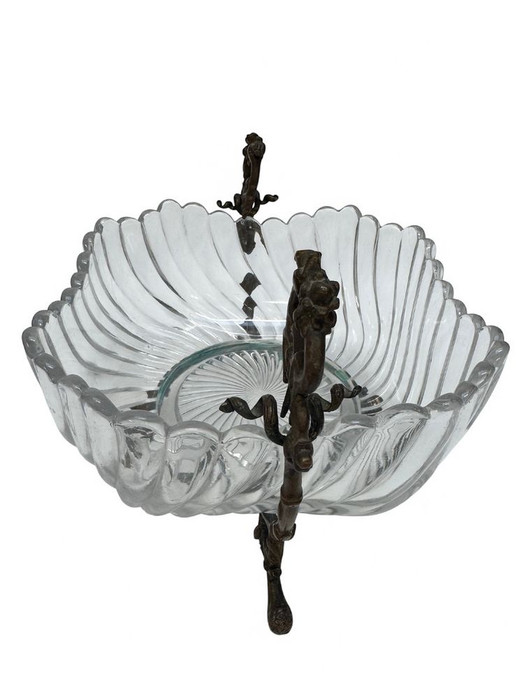 Baccarat - Crystal and bronze centerpiece from the Japanese period