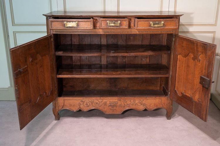 Buffet Bas Normand En Chêne Sculpté