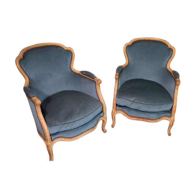 Pair of Louis XV Style Bergères