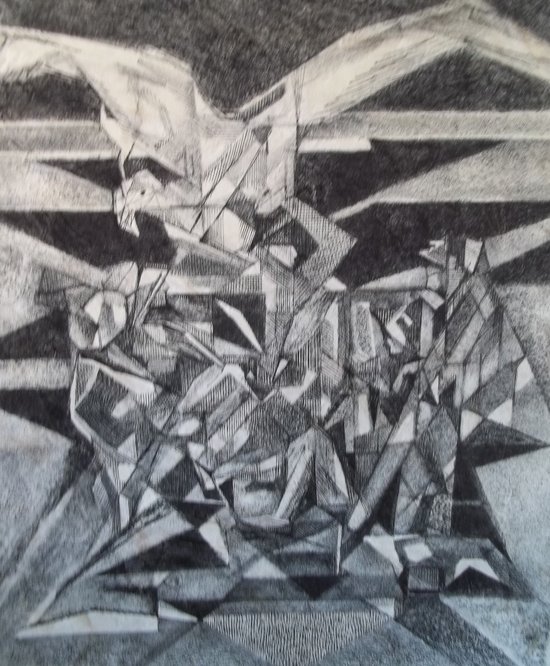 Jacques VILLON (1875-1963).l'aigle quitte Prométhée.