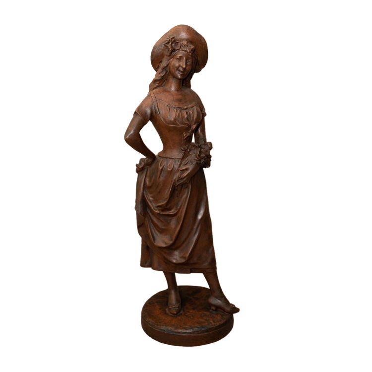 Scultura romantica in gesso femminile