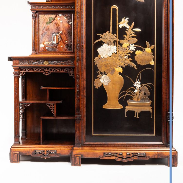 Gabriel Viardot (1830-1904), mobile in mogano e lacca, XIX secolo