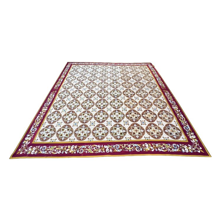 Large Aubusson petit point carpet 465 x 455 cm