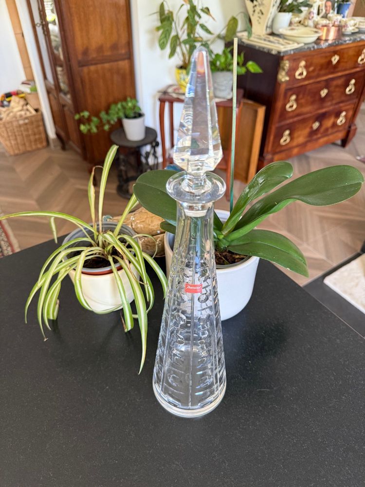 Magnificent Baccarat conical crystal wine decanter