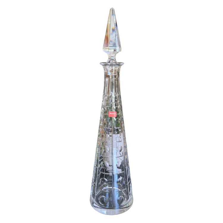Magnificent Baccarat conical crystal wine decanter
