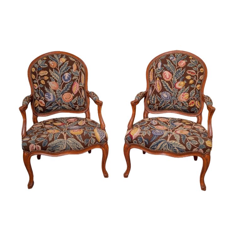 Pair Of Louis XV Style "à la Reine" Armchairs