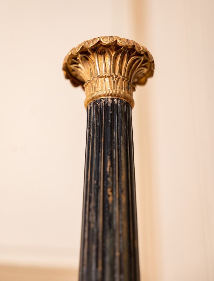 Candelabri stile impero in bronzo e ottone