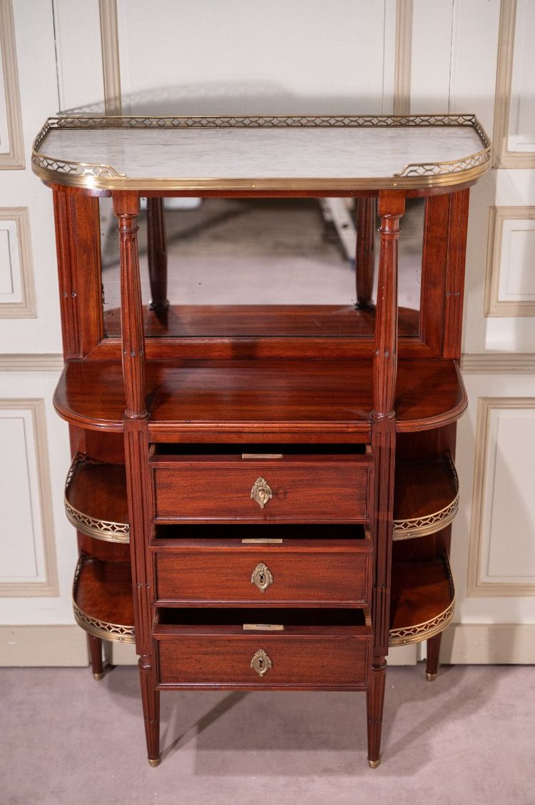 Meuble Desserte De Style Louis XVI En Acajou