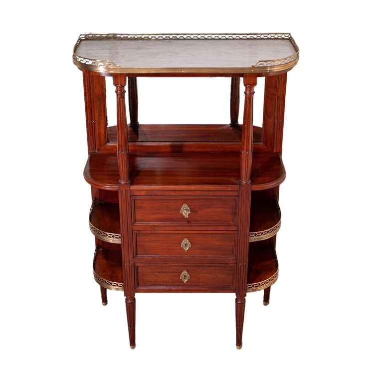 Meuble Desserte De Style Louis XVI En Acajou