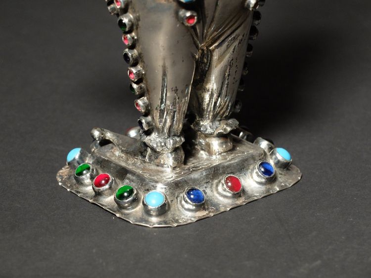 Court jester in mounted shell - Nuremberg, 19th century