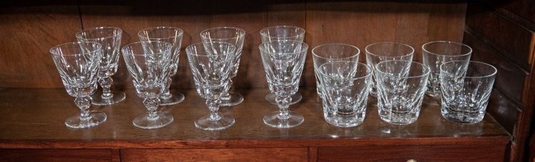 Suite De Verres En Cristal St Louis