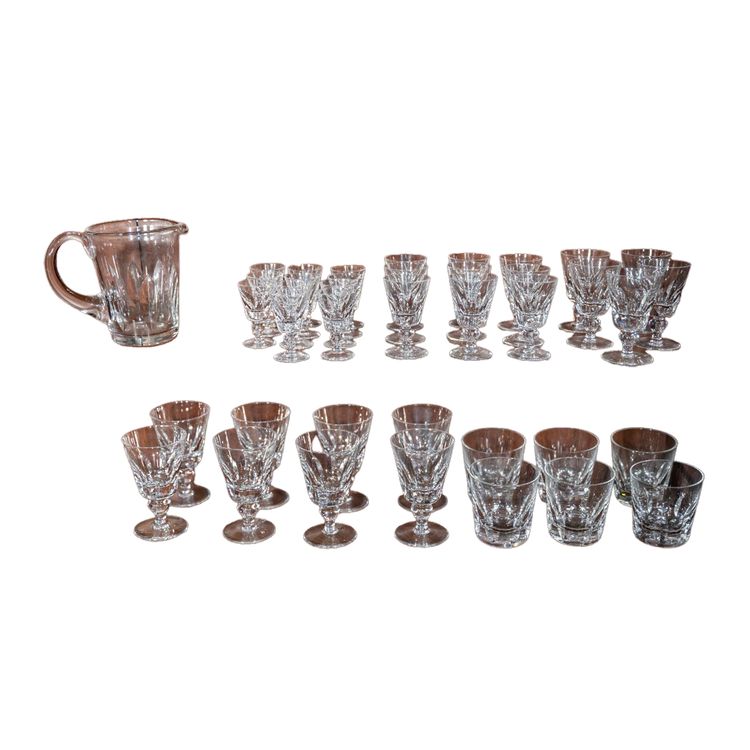 Suite De Verres En Cristal St Louis