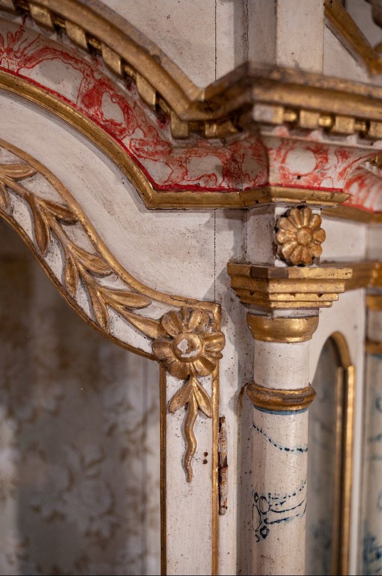 Baroque Oratory Polychrome Wood