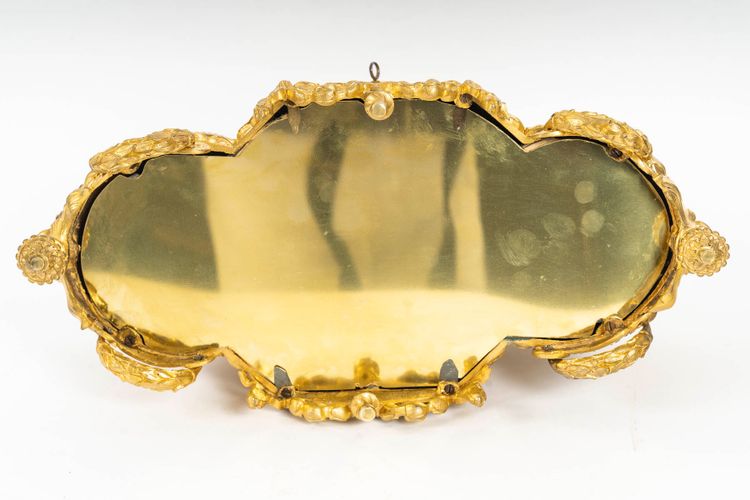 A gilt bronze box with Sévres porcelain plates, 19th century