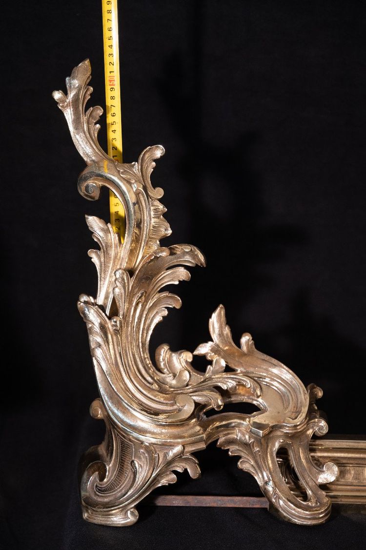 Louis XV Style Fireplace Andirons And Bars