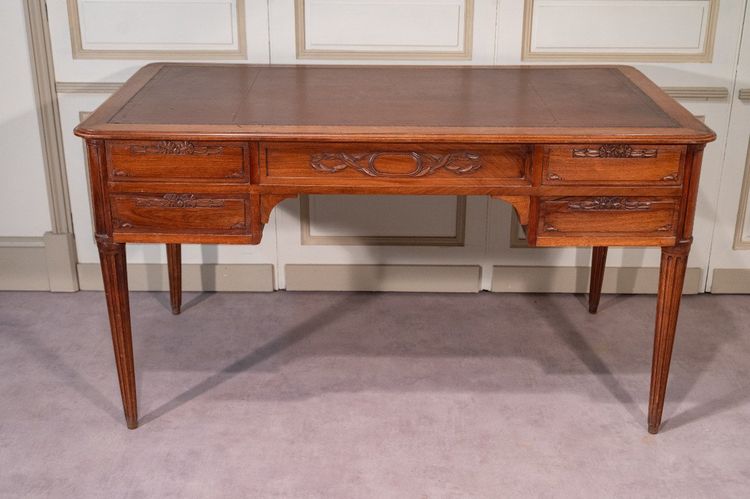 Bureau Plat De Style Louis XVI Et Son Fauteuil