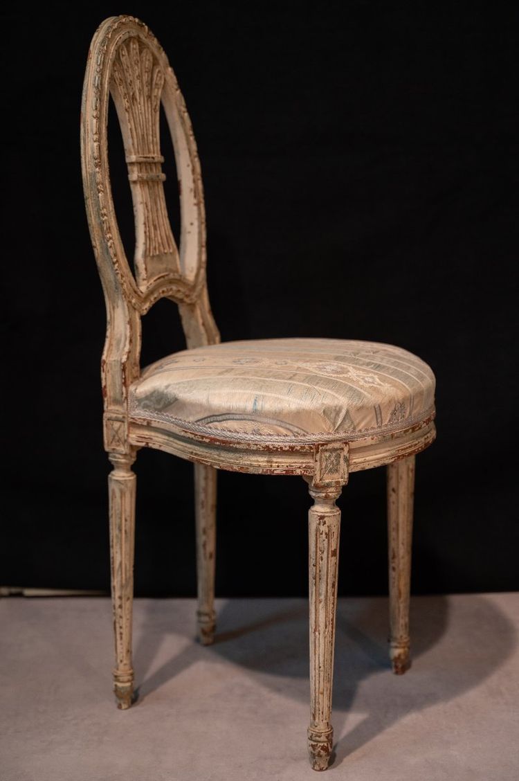 Coppia di sedie Rechampi in legno di Napoleone III