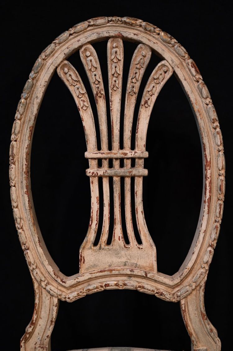 Coppia di sedie Rechampi in legno di Napoleone III