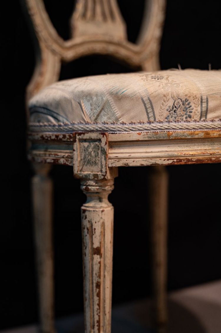 Coppia di sedie Rechampi in legno di Napoleone III