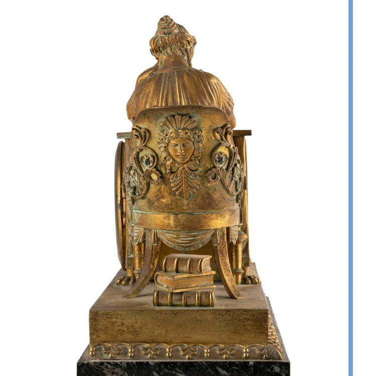 After Jean André Reiche (1752–1817), *The Reader*, bronze clock, 19th century