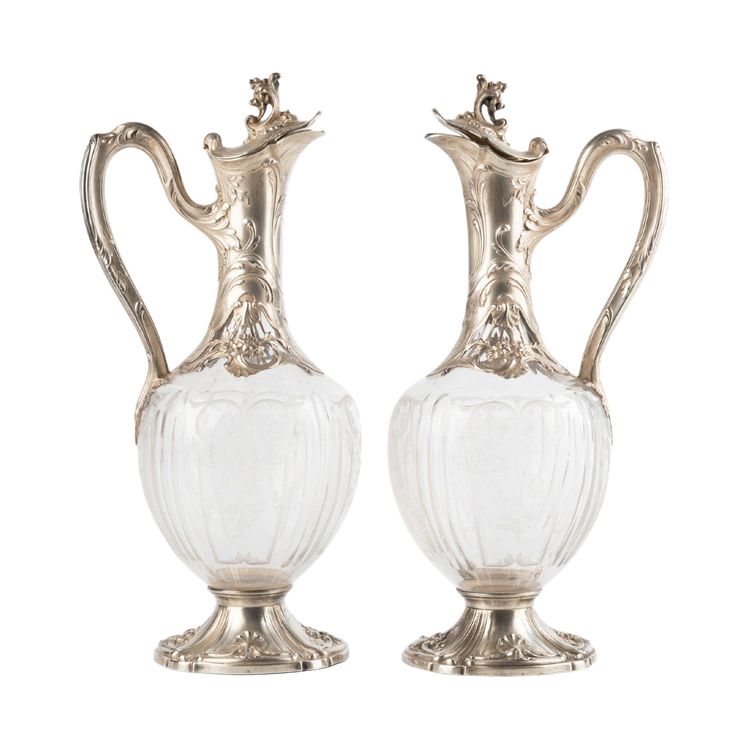 Paire De Vases Mono-Fleur En Cristal Transparent - Fabriqué En Italie 21cm