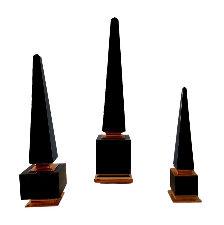 SET OF 3 OBELISKS - SANDRO PETTI ? MAISON JANSEN ? CIRCA 1970 -