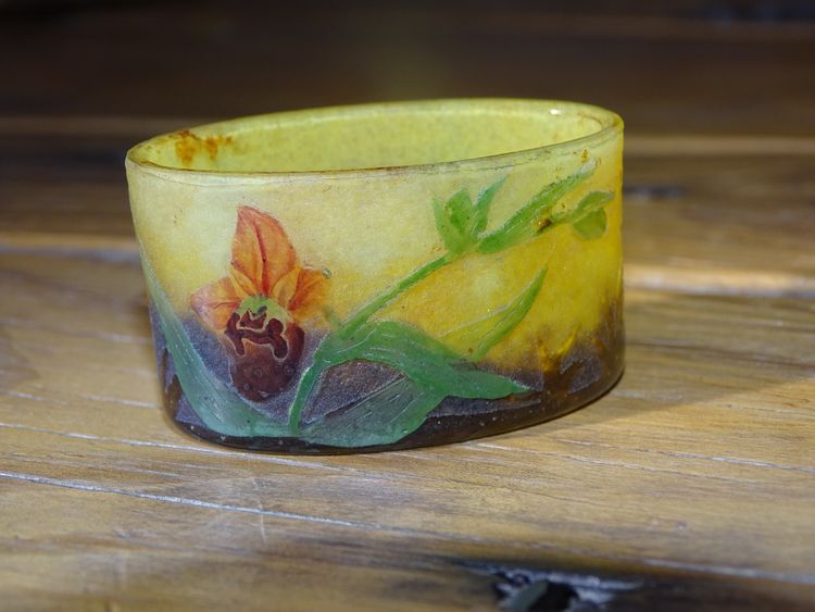 Miniature Daum 1904-1910 Flowers Orchids Art Nouveau period
