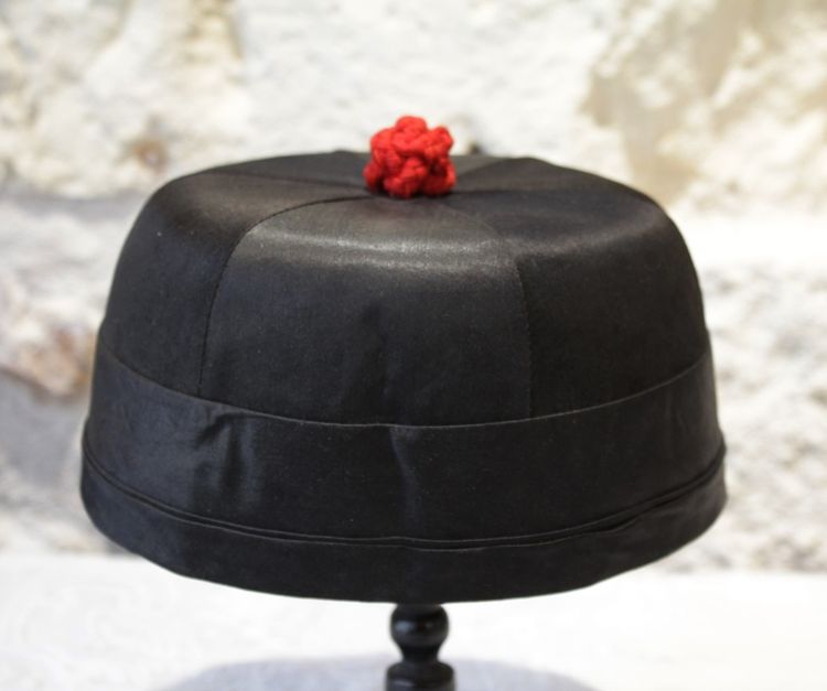 Cappello tradizionale cinese Manchu, inizio XX secolo