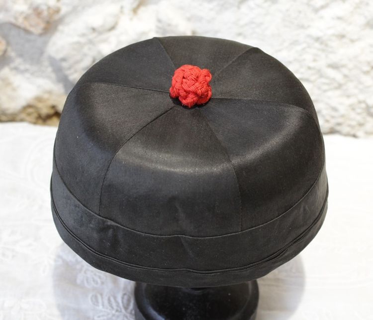 Cappello tradizionale cinese Manchu, inizio XX secolo