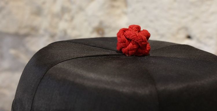 Cappello tradizionale cinese Manchu, inizio XX secolo