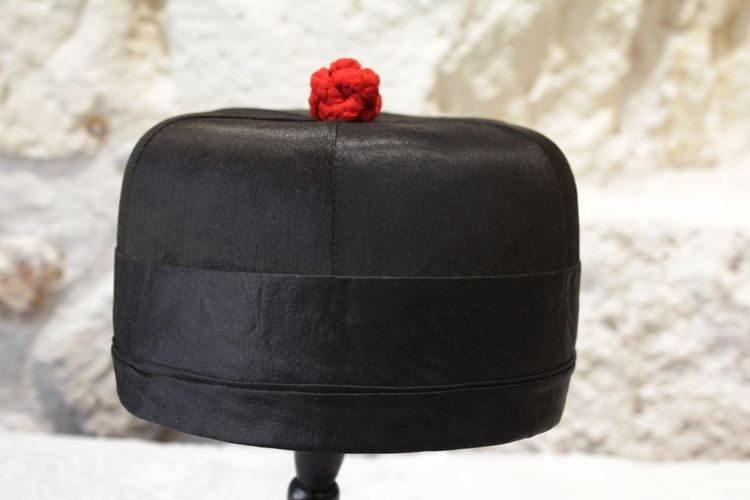 Cappello tradizionale cinese Manchu, inizio XX secolo
