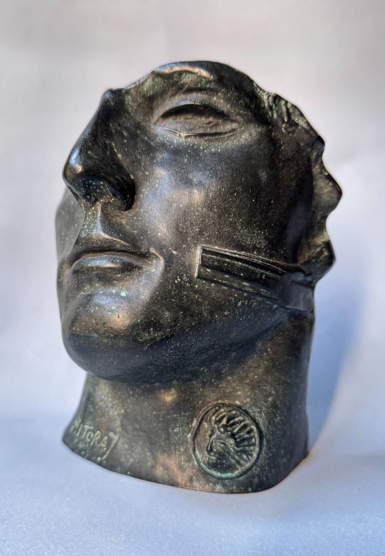 Scultura - Igor Mitoraj "Centurion II" - Volto in bronzo