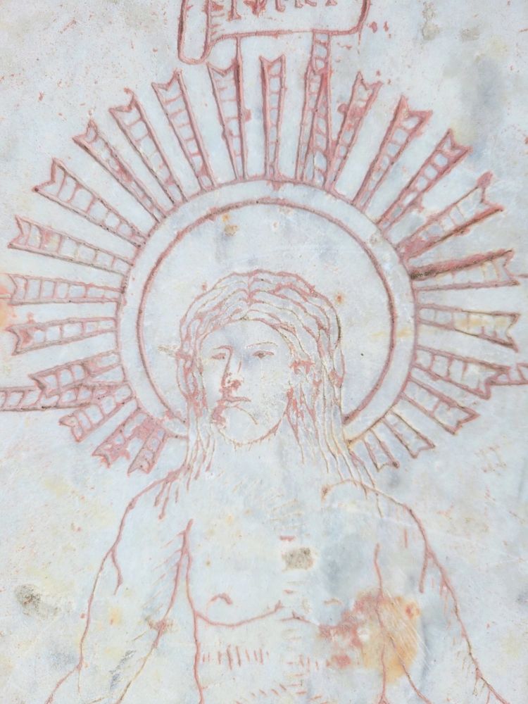 Stele in marmo, Cristo della Resurrezione, XVI-XVII secolo