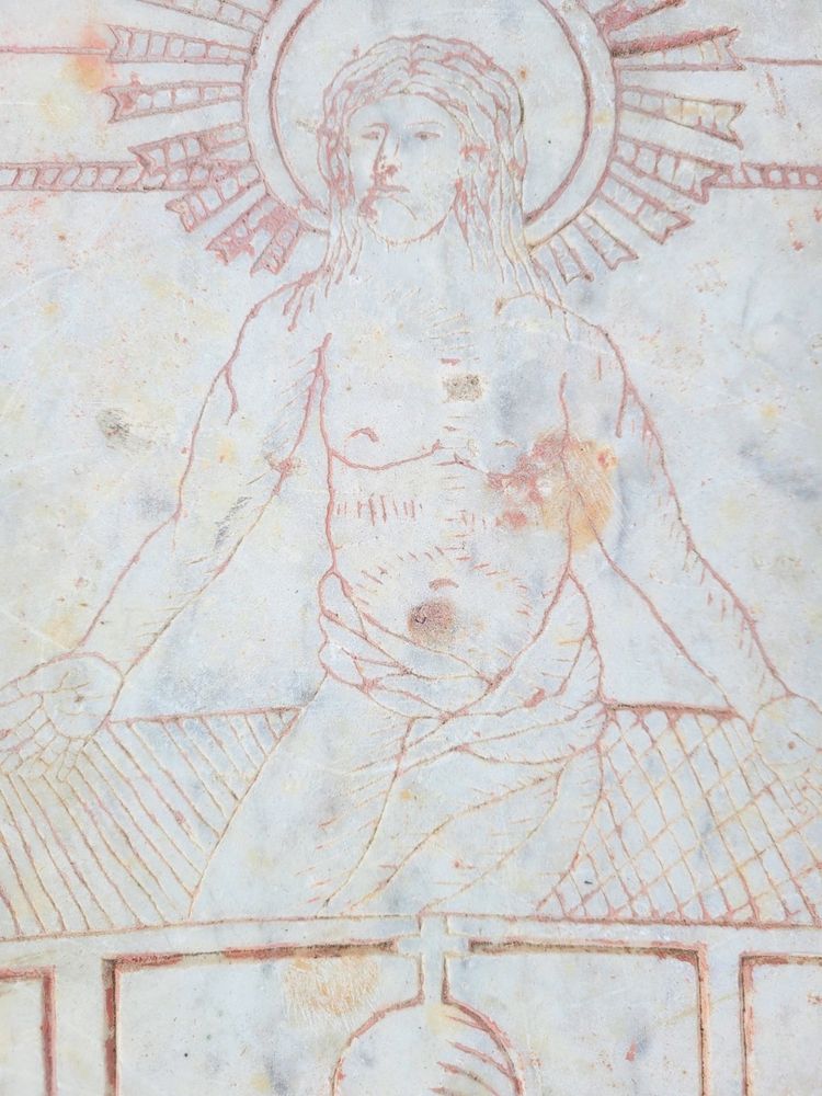 Stele in marmo, Cristo della Resurrezione, XVI-XVII secolo