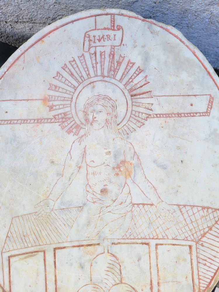 Stele in marmo, Cristo della Resurrezione, XVI-XVII secolo