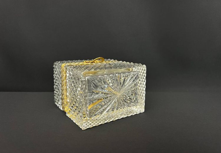 Diamond-cut crystal case, gilt bronze mount, France 19th century