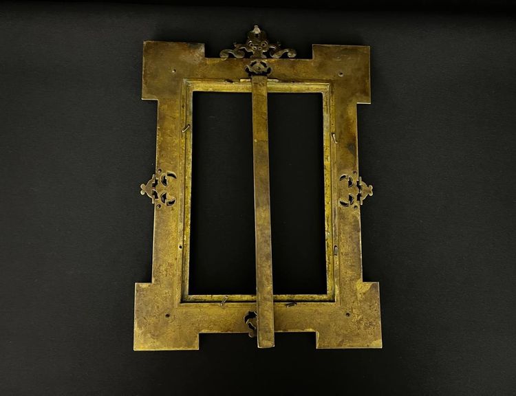 Gilt bronze frame with cloisonné enamels