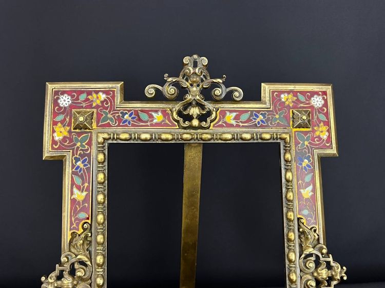 Gilt bronze frame with cloisonné enamels