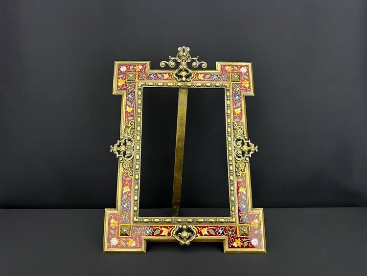 Gilt bronze frame with cloisonné enamels
