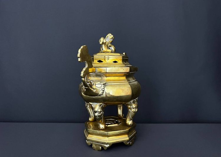 Brûle-parfum chinois en bronze – XXe siècle