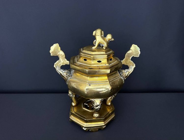 Brûle-parfum chinois en bronze – XXe siècle