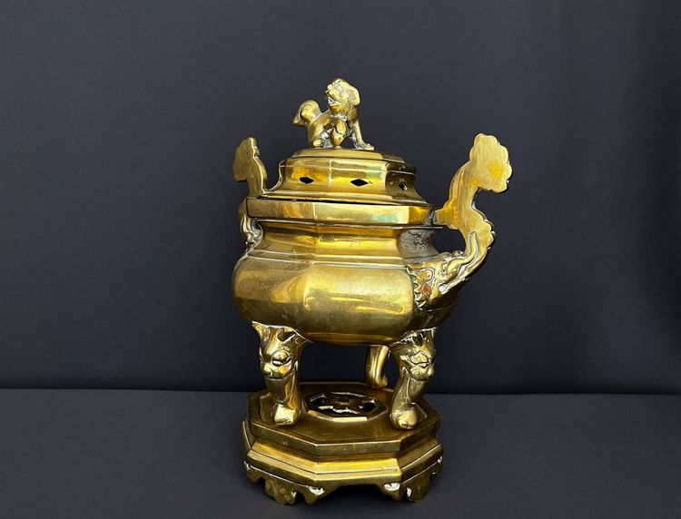 Brûle-parfum chinois en bronze – XXe siècle