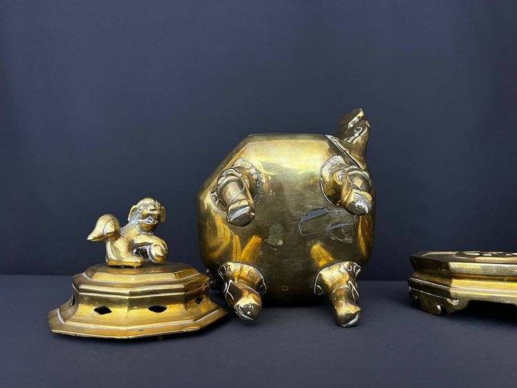 Brûle-parfum chinois en bronze – XXe siècle