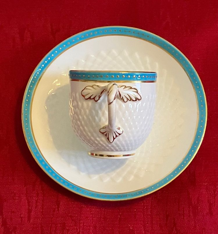Set di 3 deliziose tazze antiche di porcellana fine vittoriana Minton del 1860 circa