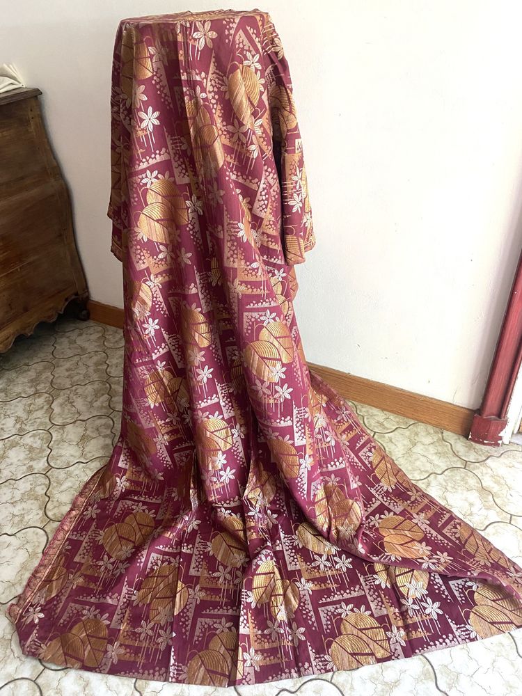 Secondo Tessuto antico Art Deco in Cotone/ Lino/ Seta 2
